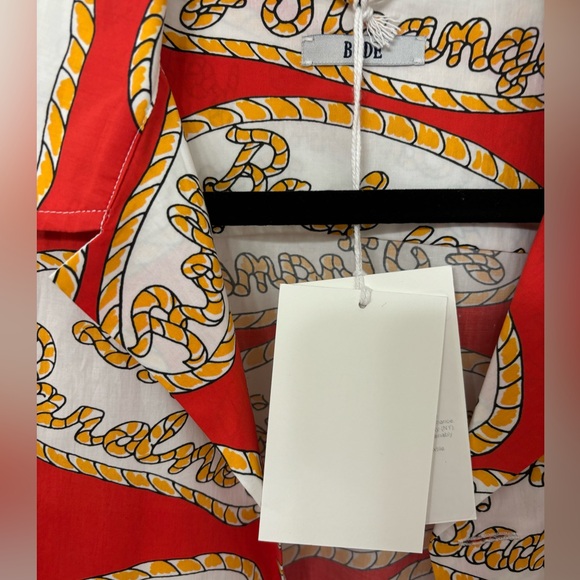 Bode Rodeo Slogans Long Sleeve Work Chore Shirt button Down Western Cowboy M - Picture 5 of 7